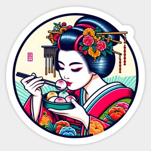 Dim sum geisha geiko Sticker